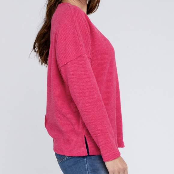 Zenana Outfitters Pink Sweater - Picture 8 of 8